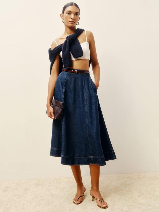 Delilah Denim Midi Skirt Product Image