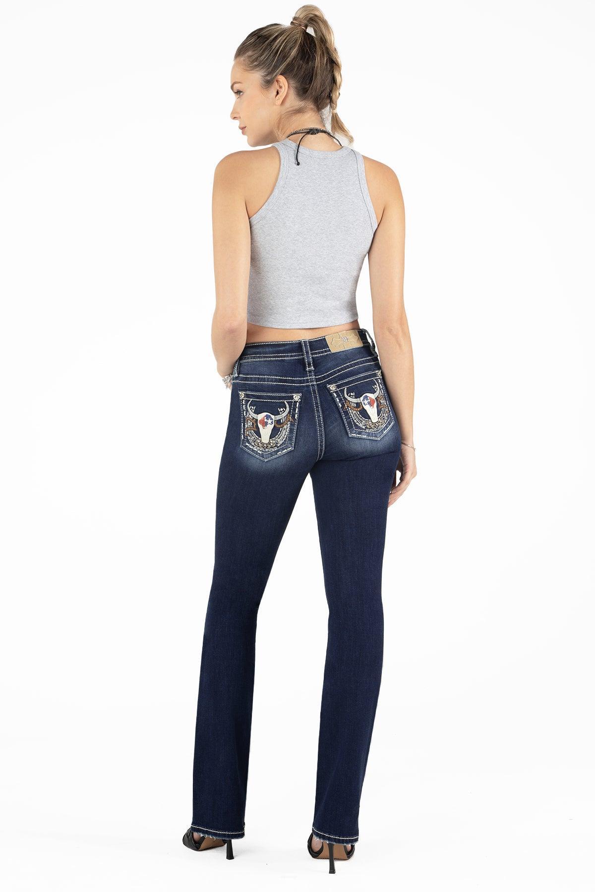 Western Longhorn Bootcut Jeans Product Image