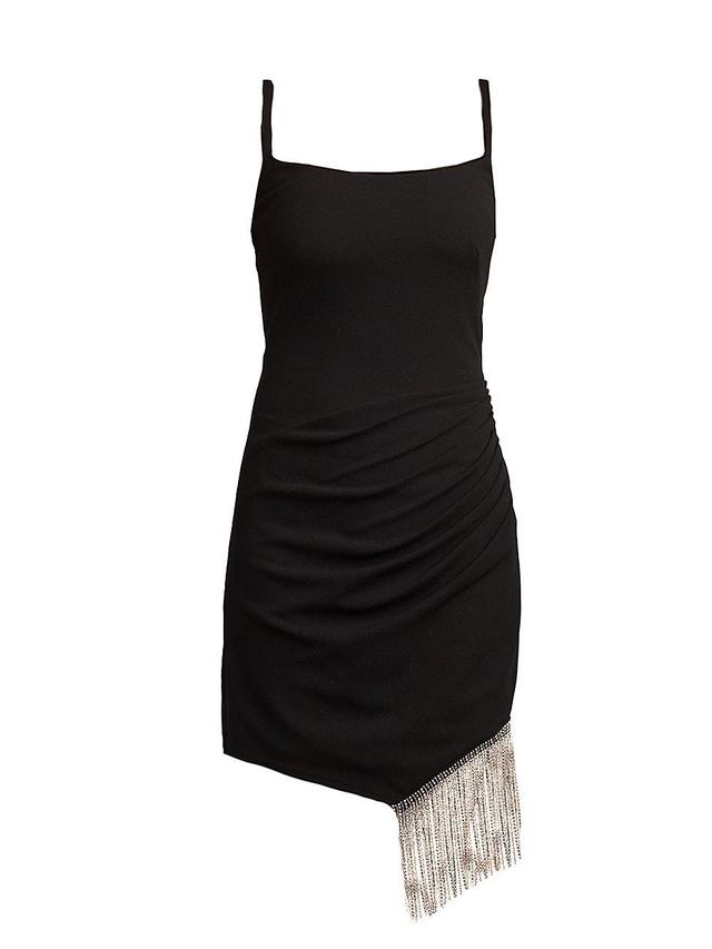 Womens Crepe Fringe Minidress Product Image