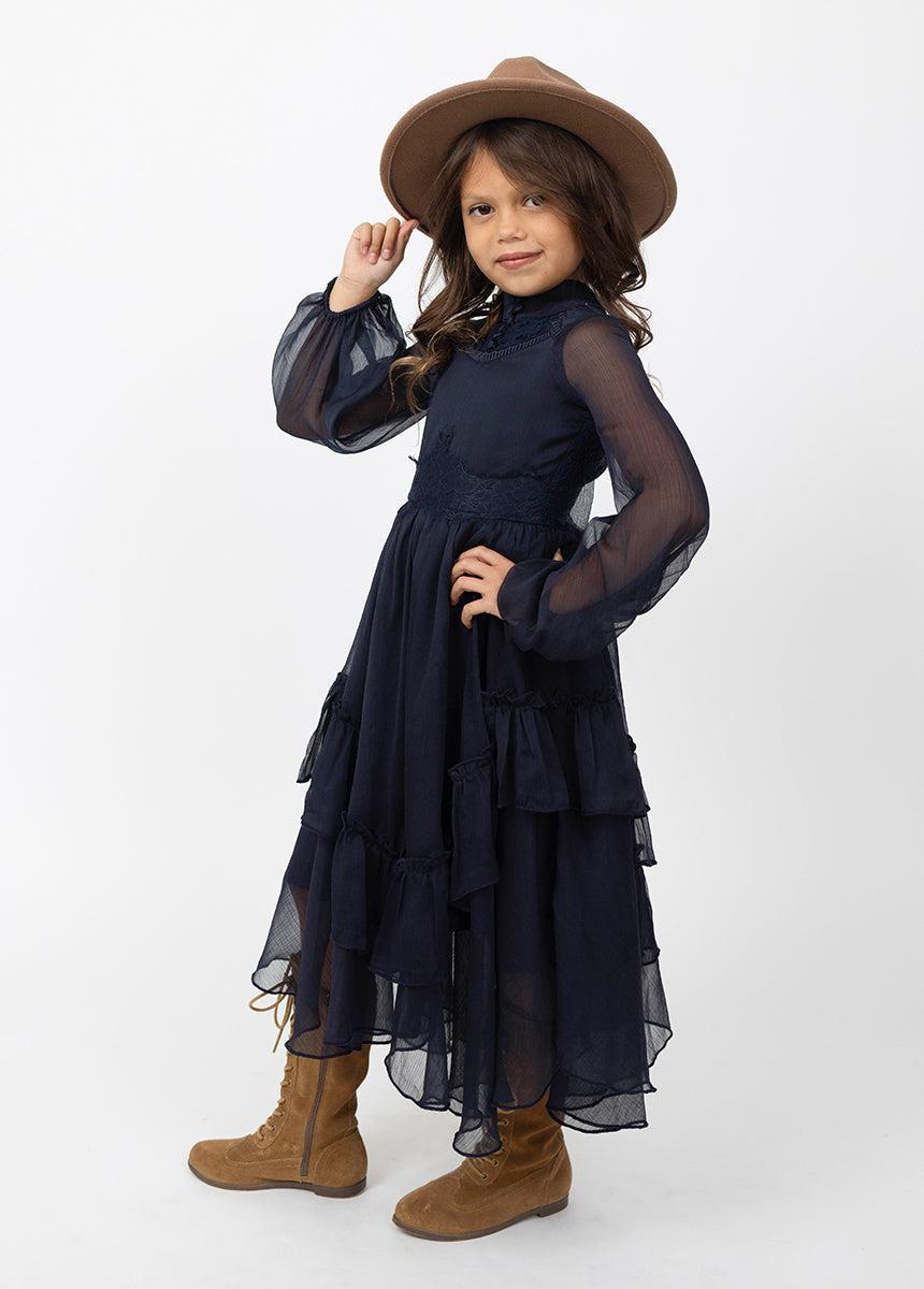 Kimaya Dress in Midnight Blue Product Image