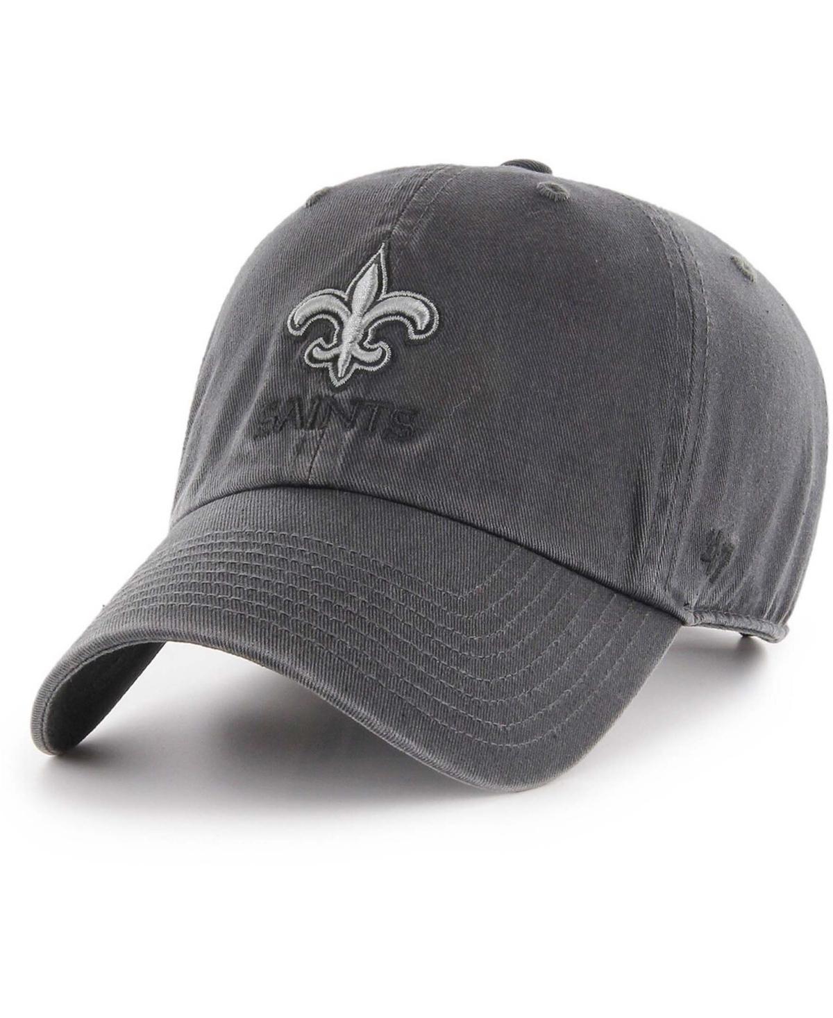 Mens Charcoal New Orleans Saints Clean Up Tonal Adjustable Hat Product Image