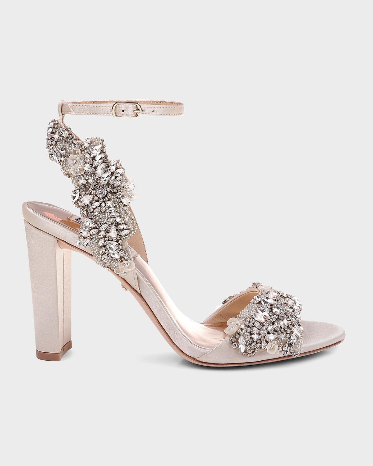 Libby Embellished Ankle-Wrap High-Heel Sandals Product Image