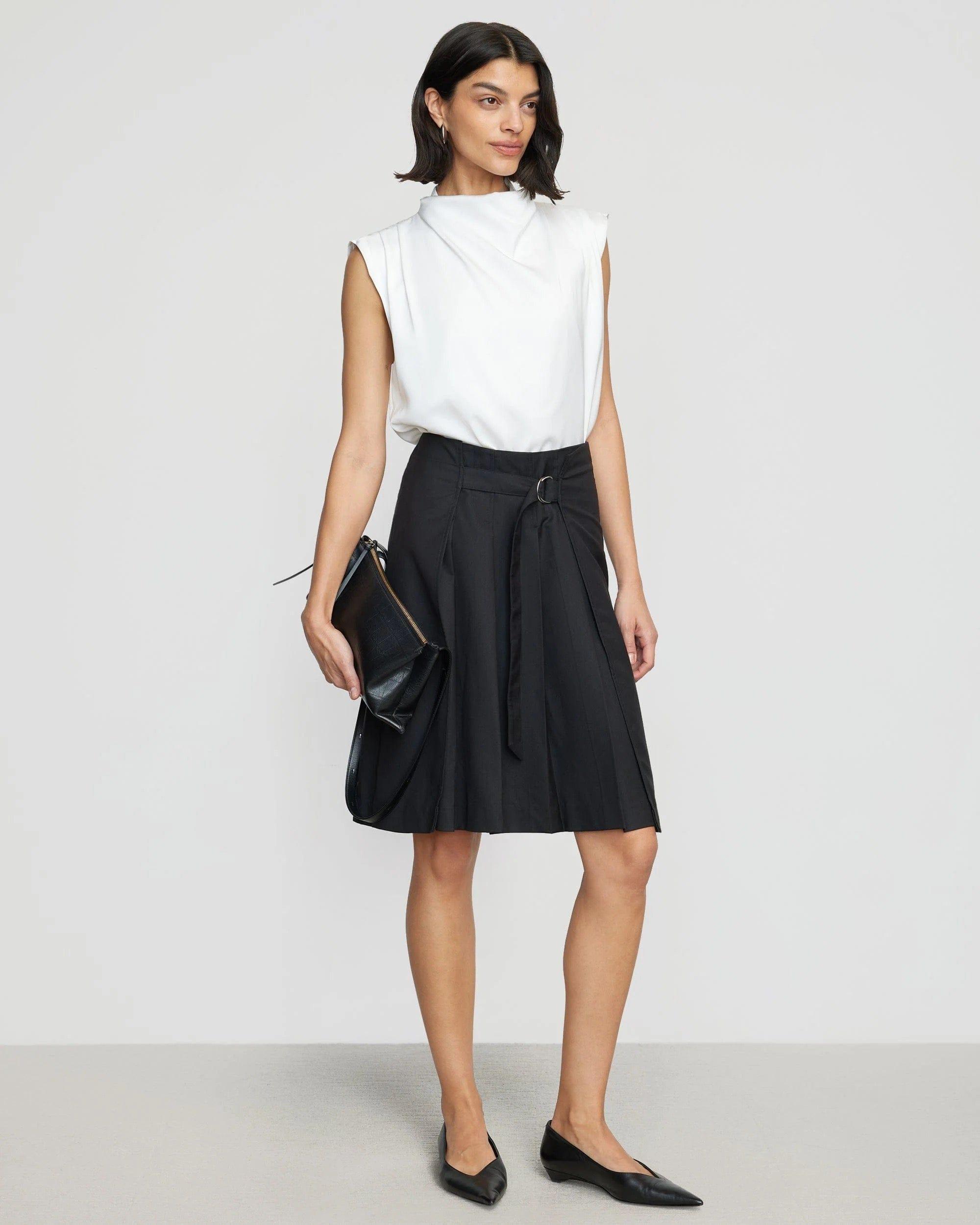 Samira Belted Pleated Skirt Product Image