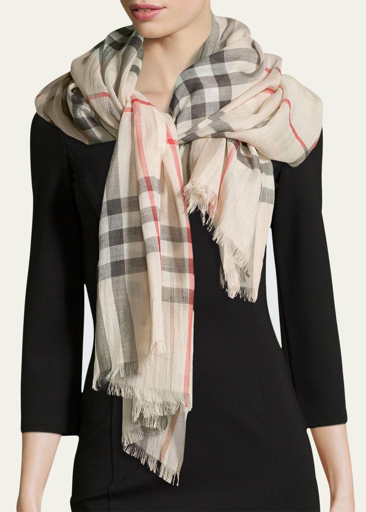 Giant Check Gauze Scarf Product Image