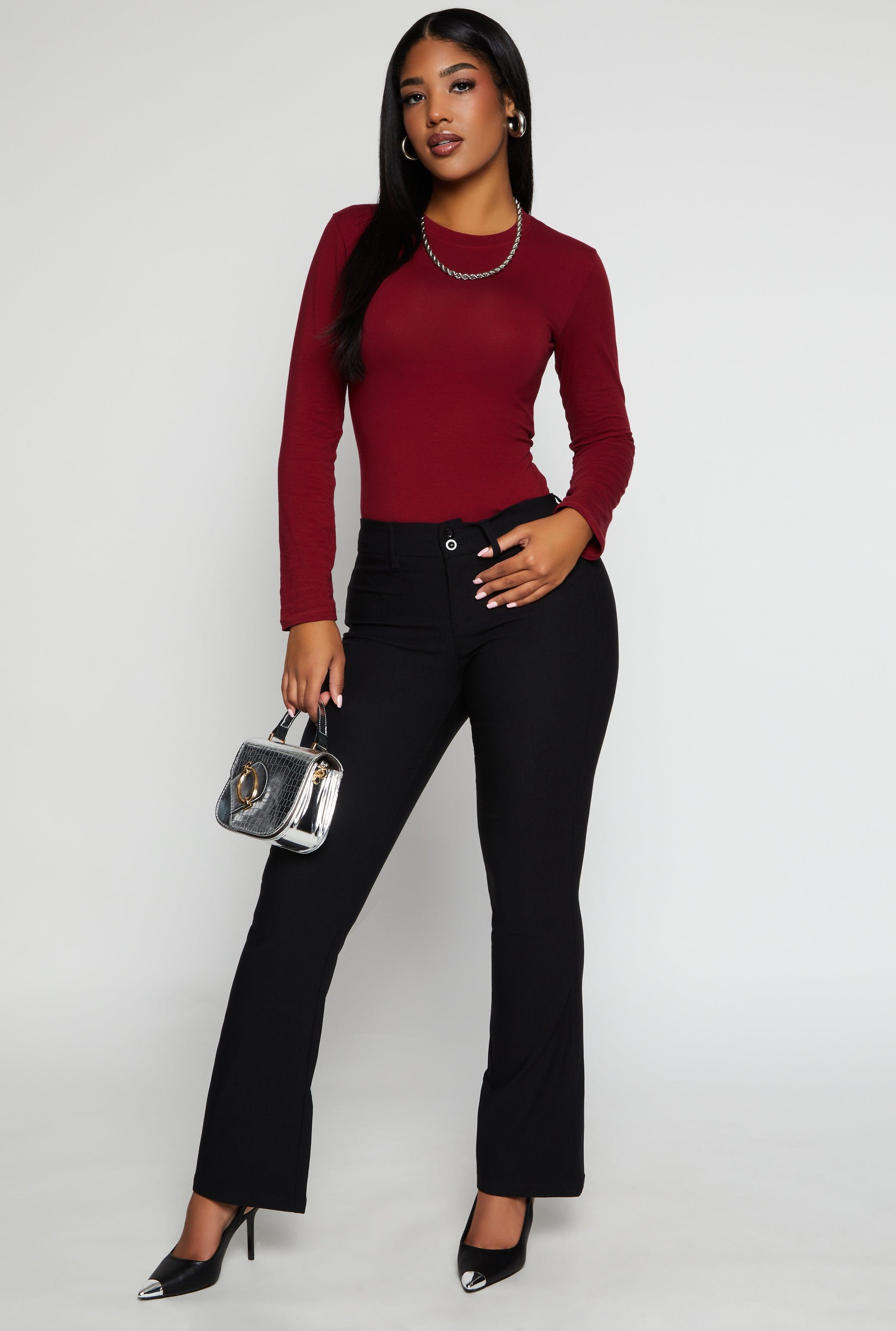 Womens Stretch Boot Cut Dress Pants Product Image