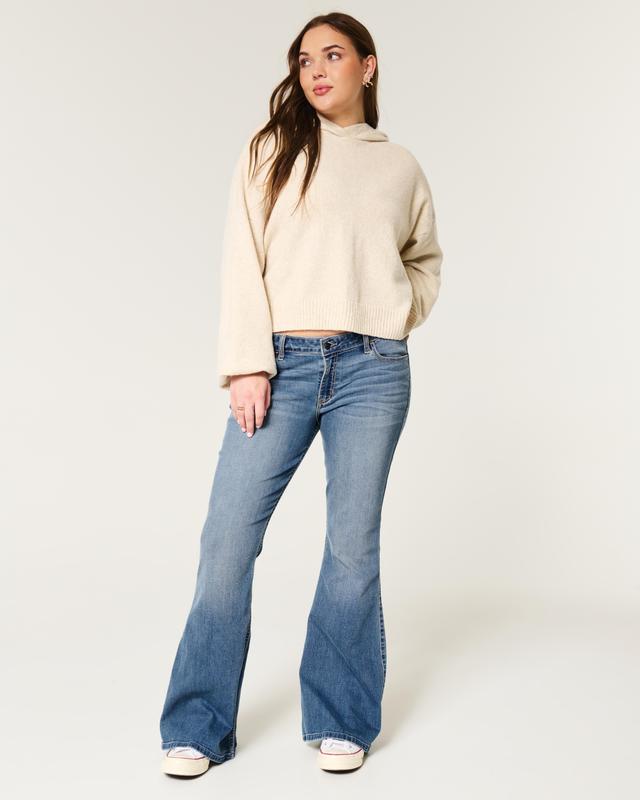 Low-Rise Medium Wash Flare Jeans Product Image