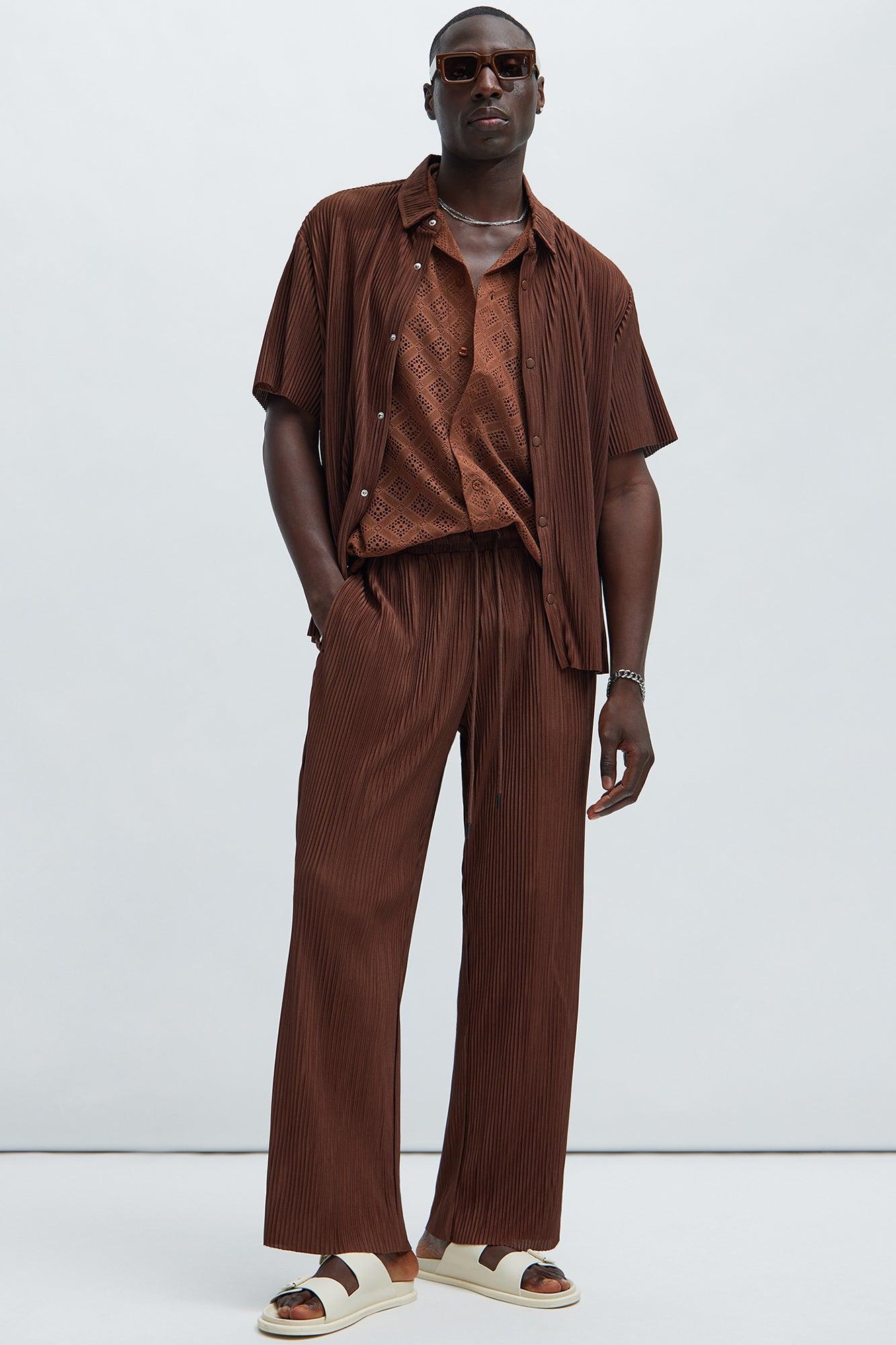 Florence Straight Pants - Dark Brown Product Image