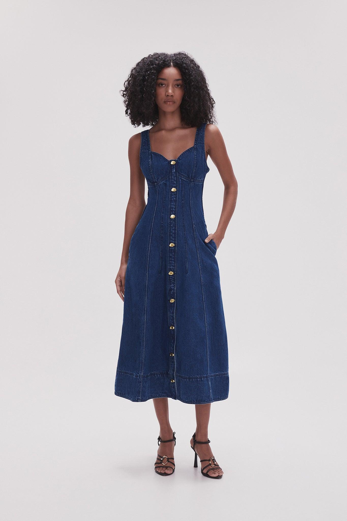 May Denim Midi Dress product image