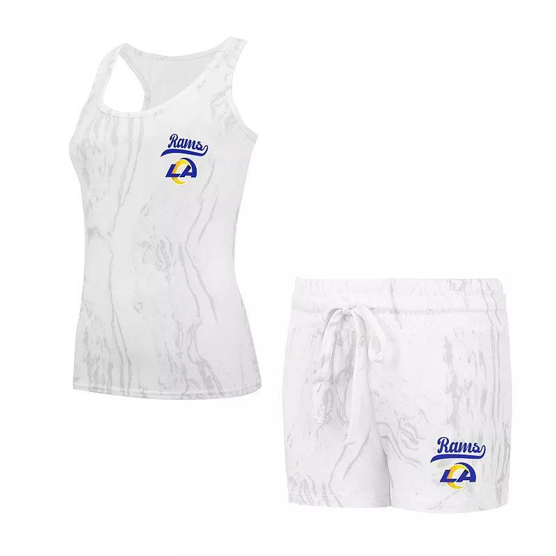 Womens Concepts Sport Los Angeles Rams Quartz Hacci Knit Tank Top & Shorts Sleep Set Product Image