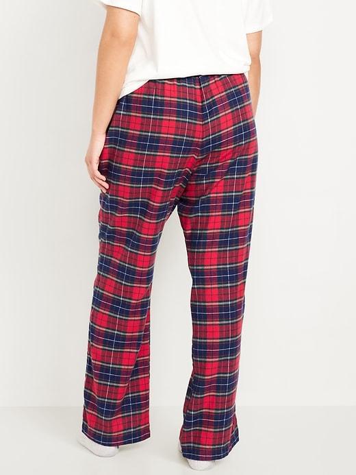 Mid-Rise Flannel Pajama Pants for Women Product Image