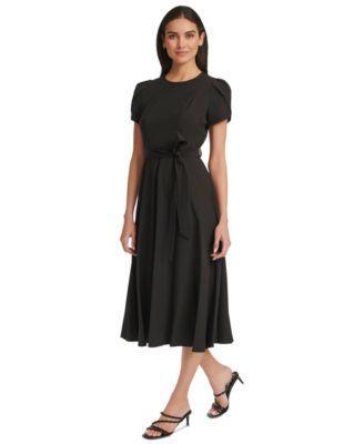 Women's Belted A-Line Dress Product Image