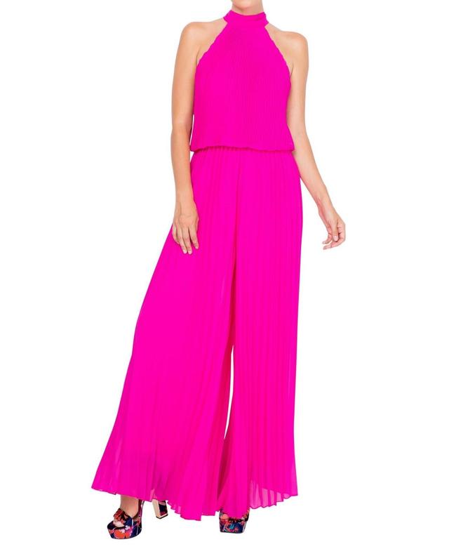 Womens Wild Orchid Pleat Jumpsuit Product Image