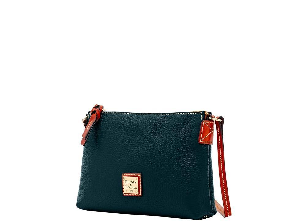 Dooney & Bourke Womens Pebble Grain Leather Crossbody Pouchette Bag in Red Product Image