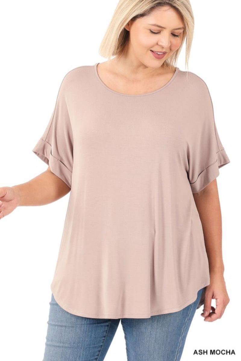 Short Sleeve Boat Neck Top Product Image