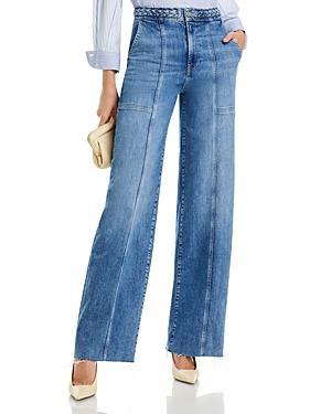 Frame High Rise Wide Leg Jeans in Daphne Blue Product Image