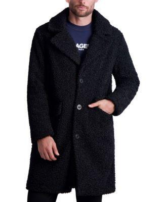 Mens Faux Shearling Topcoat Product Image