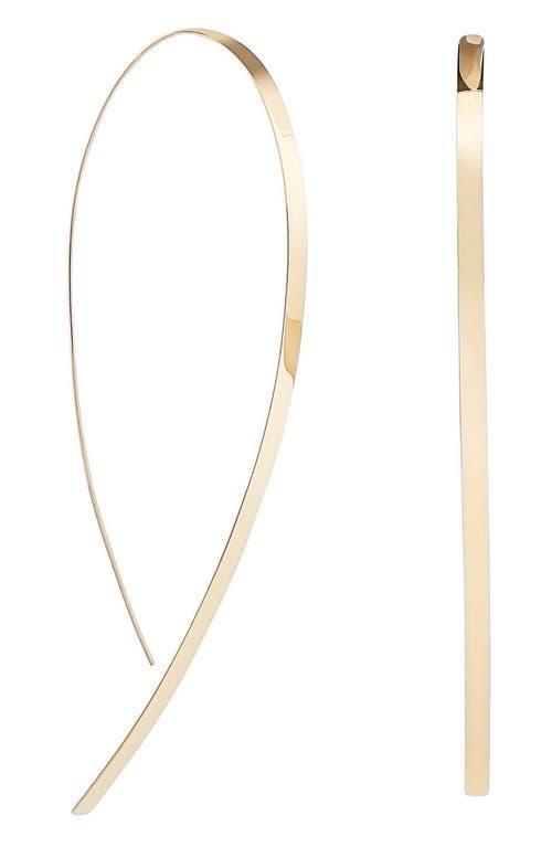 Lana Large Flat Hoop Threader Earrings Product Image