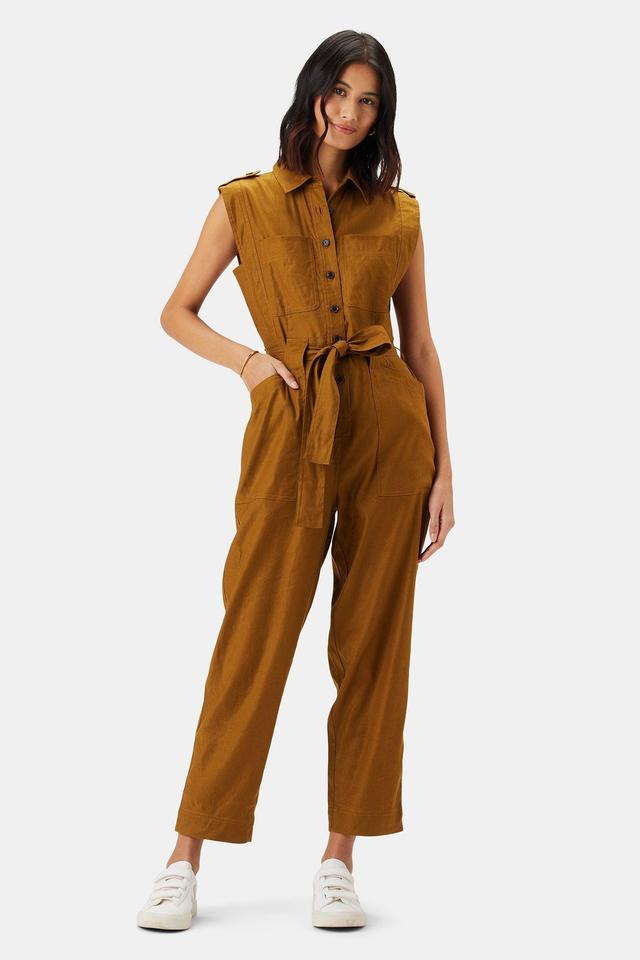 Sienna Femme Fete Stretch Jumpsuit - Spice Brown Product Image