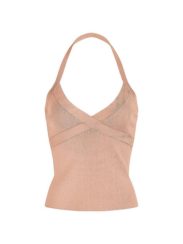 Womens Tinsley Rib-Knit Halter Tank Product Image