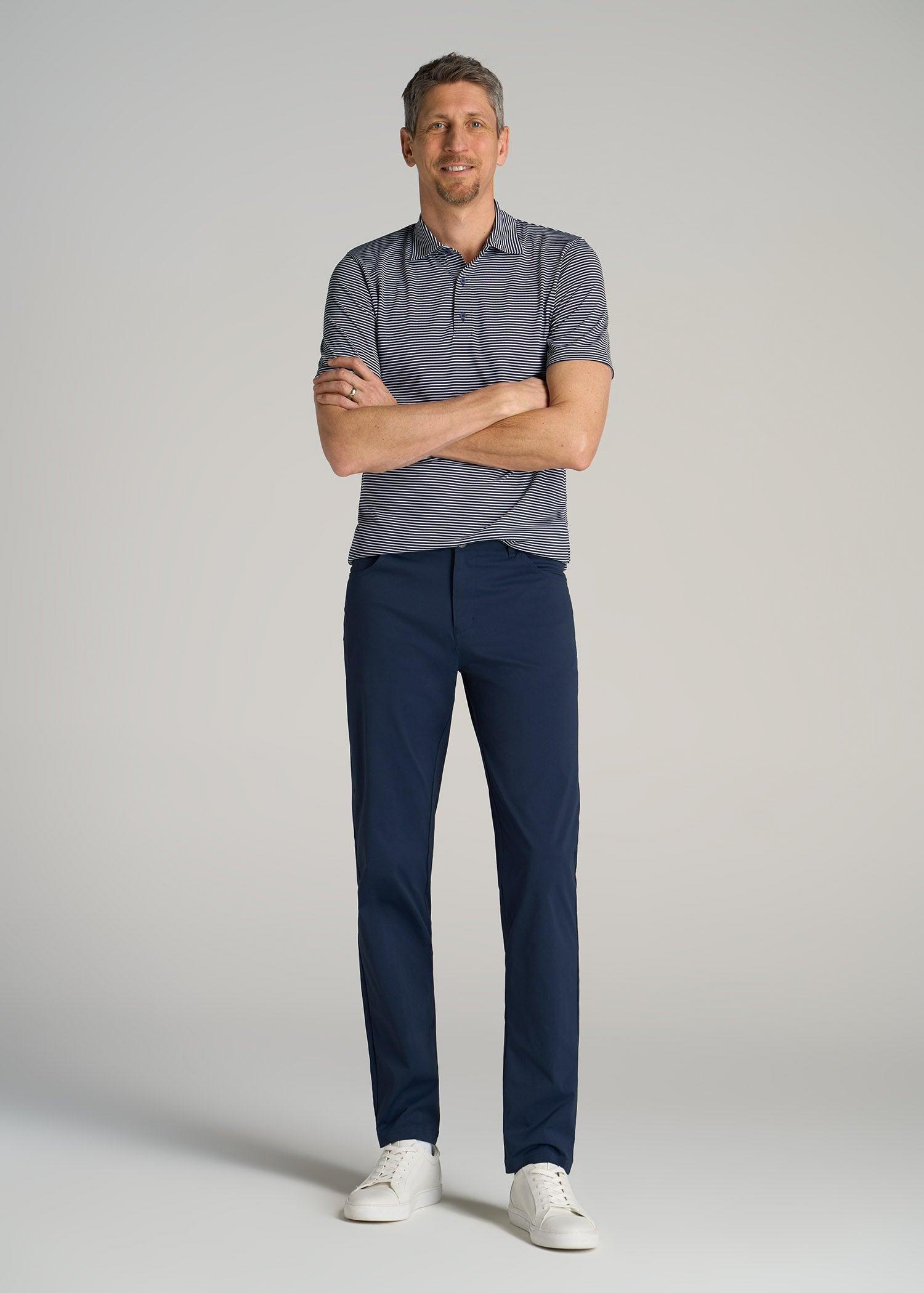 TAPERED-FIT Traveler Pants for Tall Men in Marine Navy Male Product Image