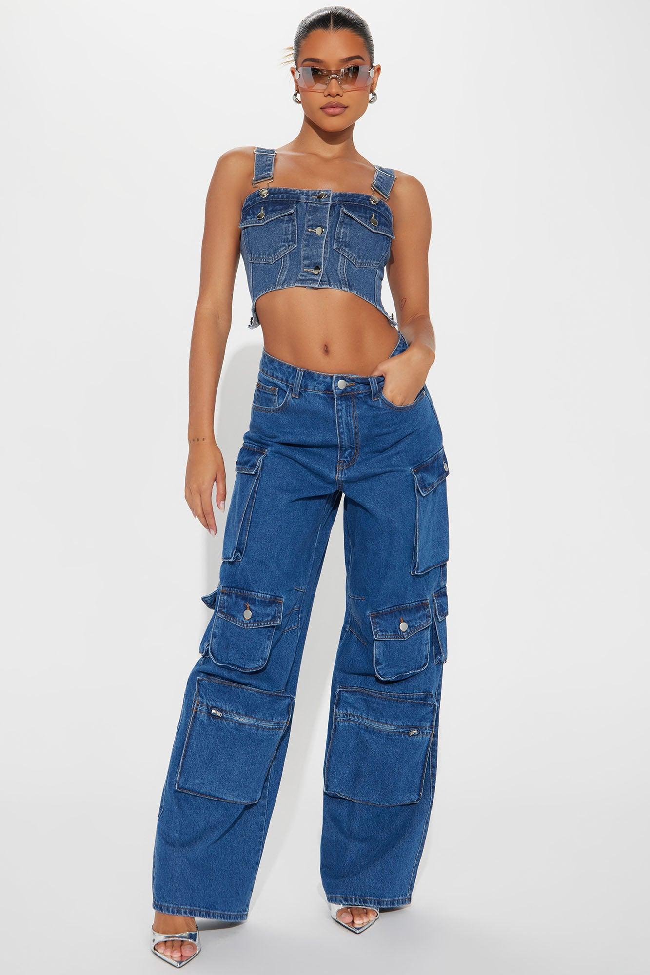 Small Town Denim Top - Medium Wash Product Image