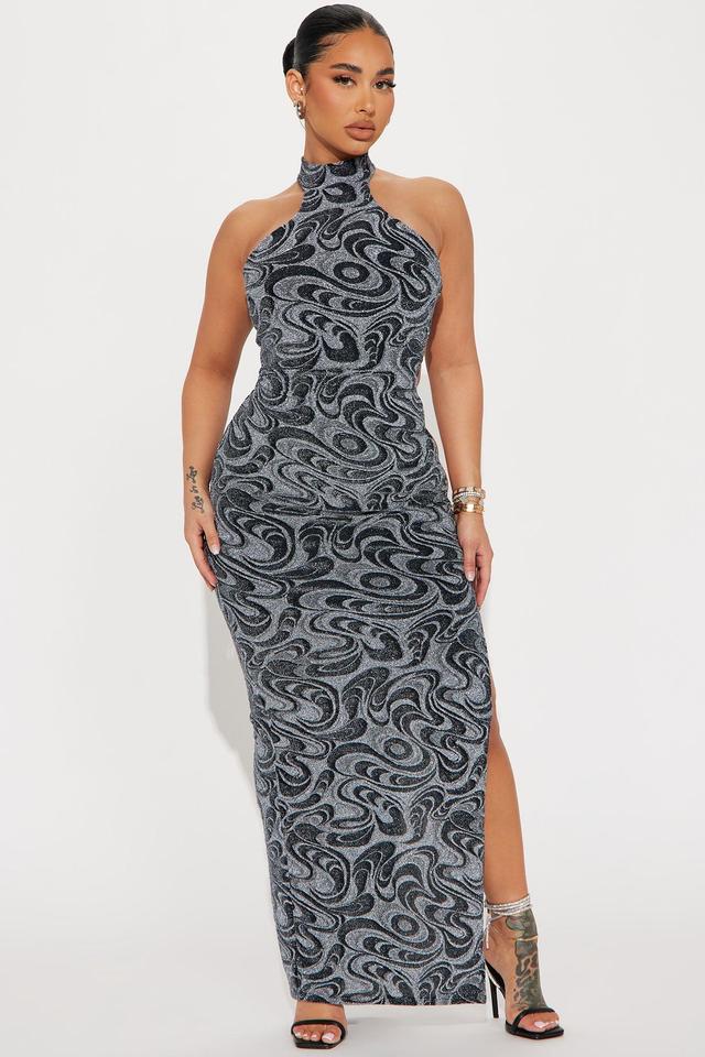 Shine On Maxi Dress - Silver Product Image