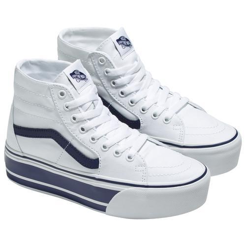 Vans Womens Old Skool Stackform - Shoes Navy/White Product Image