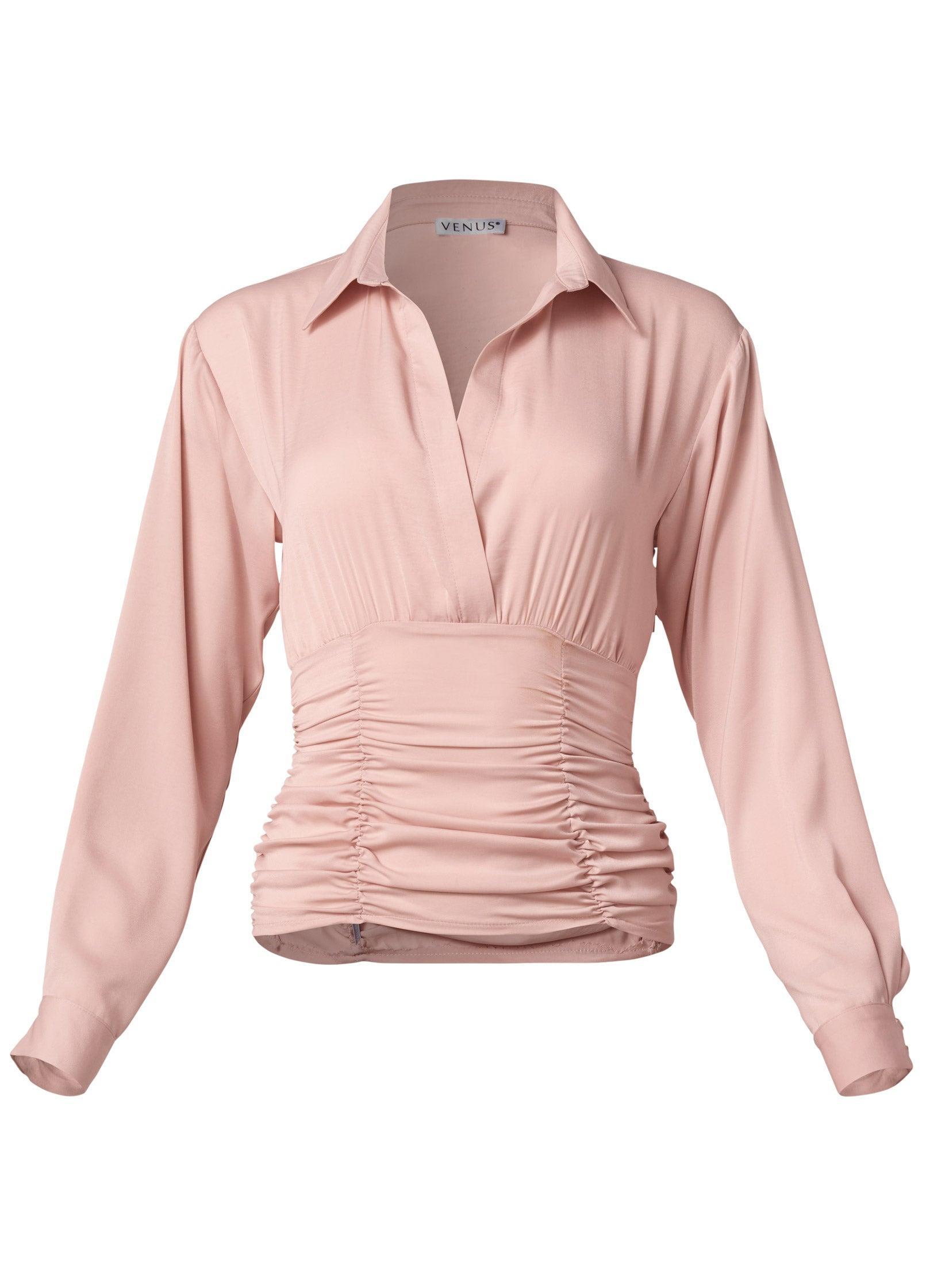 Soft Collared Blouse - Mauve Product Image