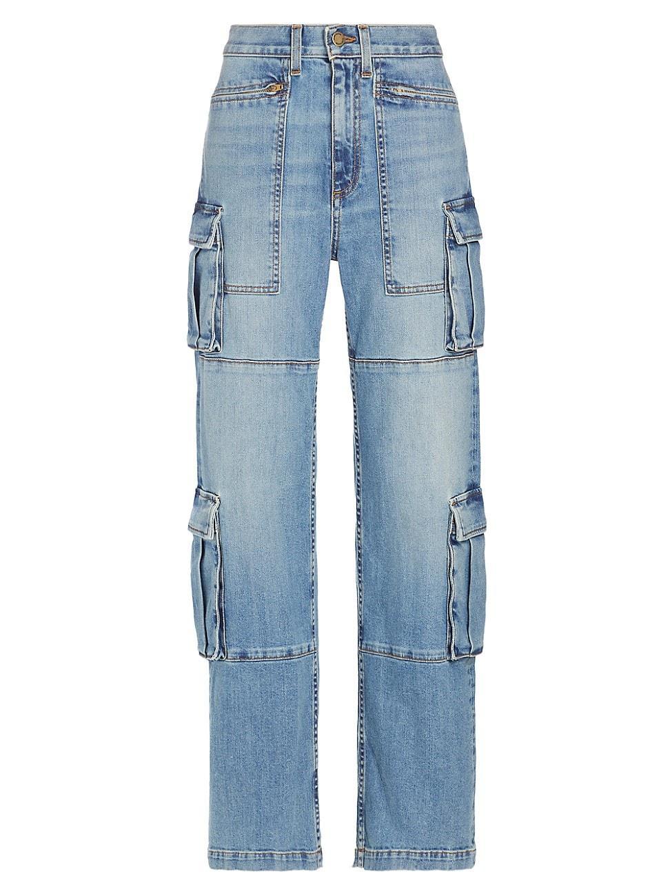 Ramy Brook Giana Cargo Jeans in Lightwash Product Image