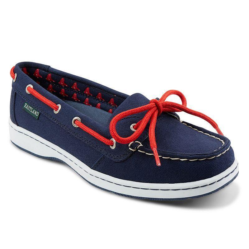 Women's Navy Boston Red Sox Sunset Boat Shoe Product Image