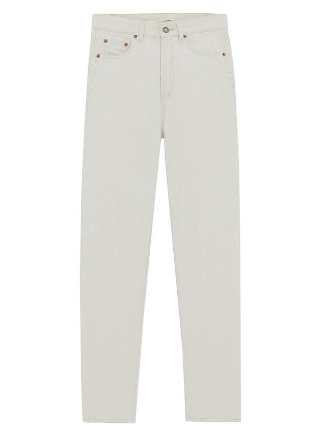 Womens Slim-fit Jeans In Chalk White Denim Product Image