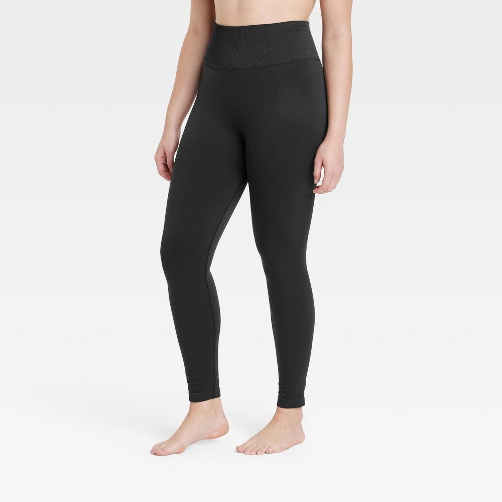 Womens Seamless High-Rise Leggings - All In Motion Black Product Image