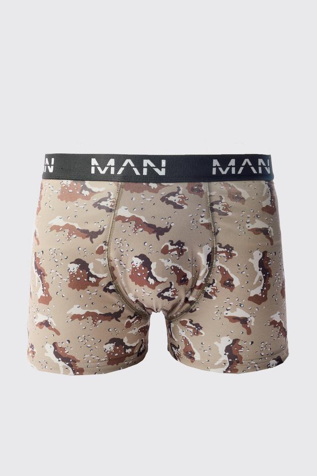 Abstract Camo Print Boxers | boohooMAN USA Product Image