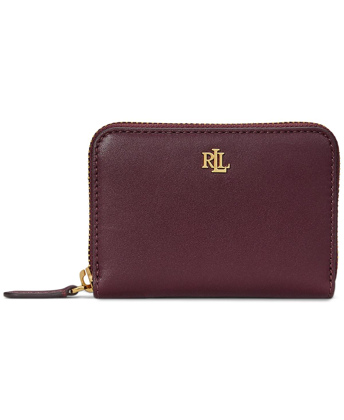 Womens Full-Grain Leather Small Zip Continental Wallet Product Image