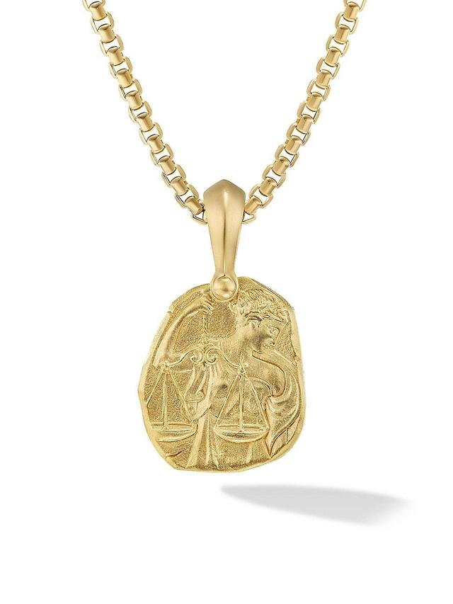 Mens Libra Amulet in 18K Yellow Gold, 27MM Product Image