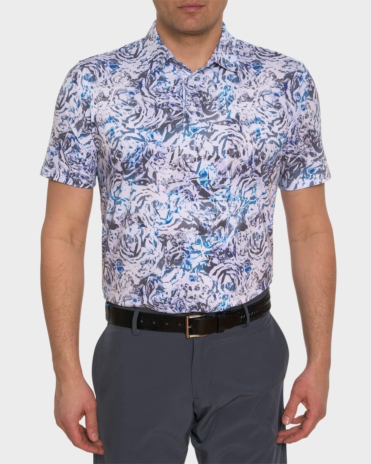 Robert Graham Abstract Rose Floral Performance Golf Polo Product Image