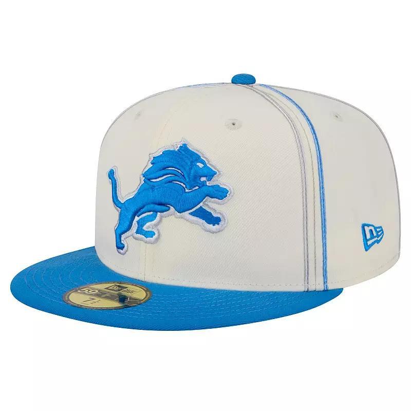 Mens New Era Cream Detroit Lions Soutache 59FIFTY Fitted Hat Product Image