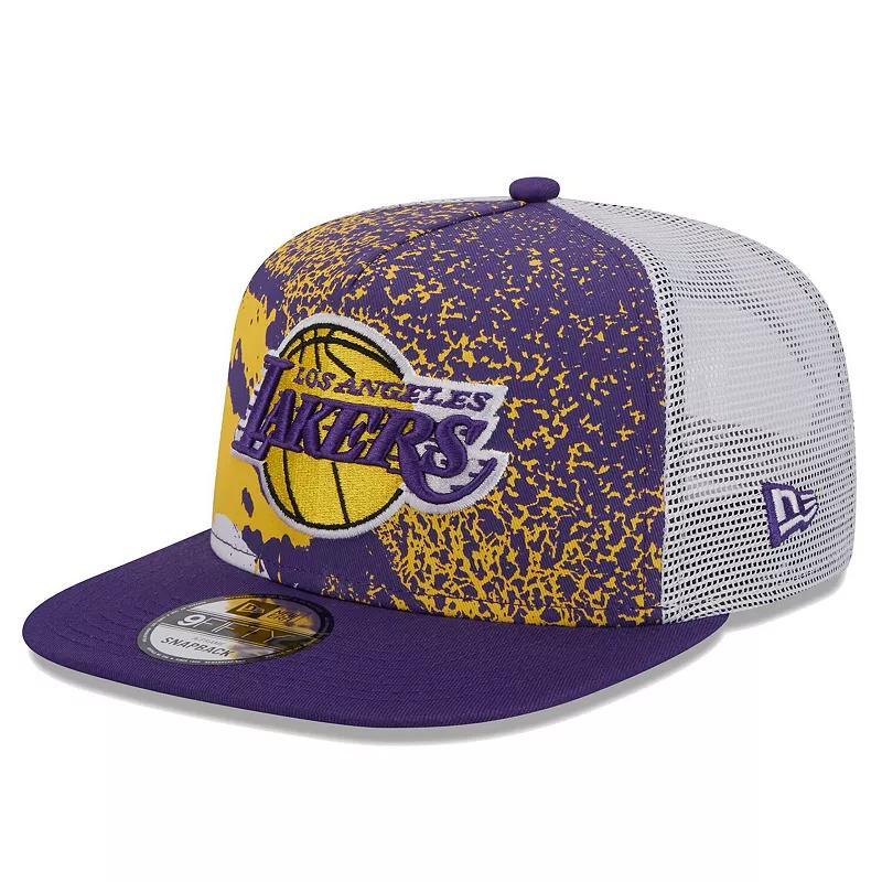 Mens New Era Los Angeles Lakers Court Sport Speckle 9FIFTY Snapback Hat Product Image