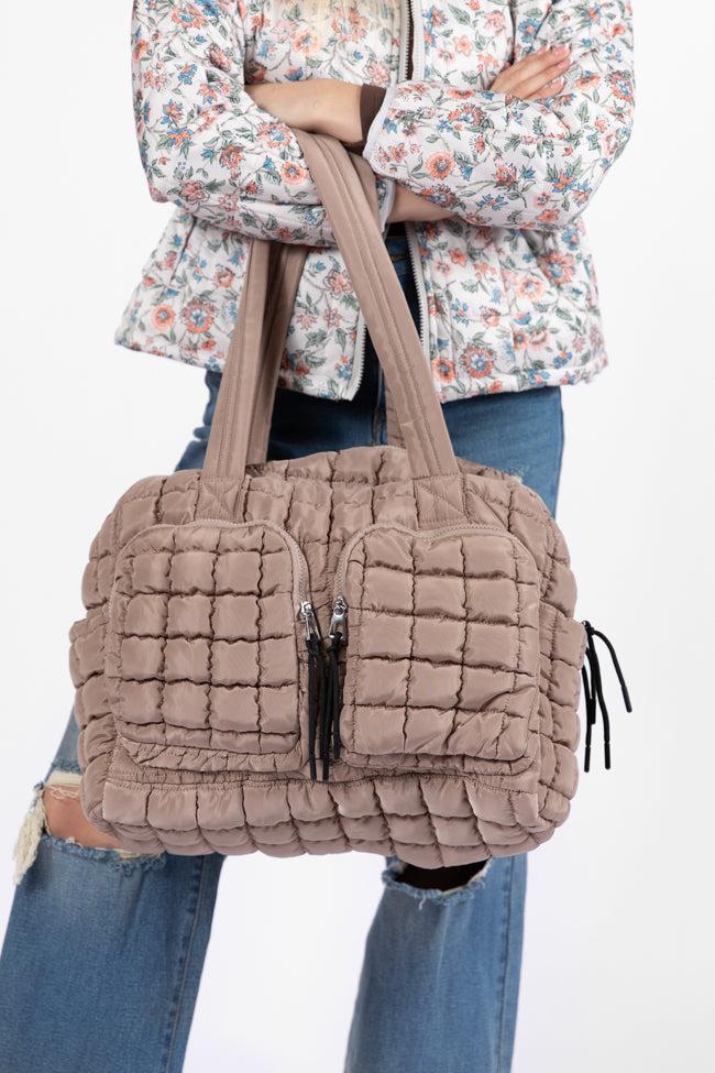 Tan Quilted Weekender Product Image