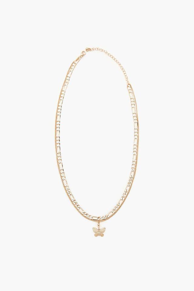 Layered Butterfly Charm Necklace | Forever 21 Product Image