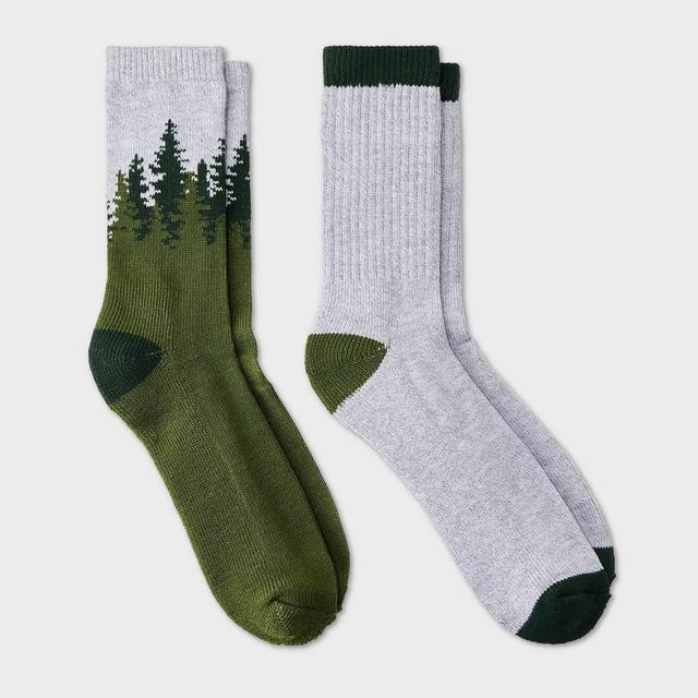 Mens Striped Cozy Cabin Socks 2pk - Goodfellow & Co Product Image