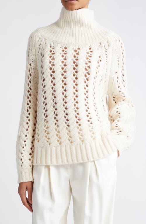 Adam Lippes Openwork Cable Silk & Cashmere Sweater Product Image