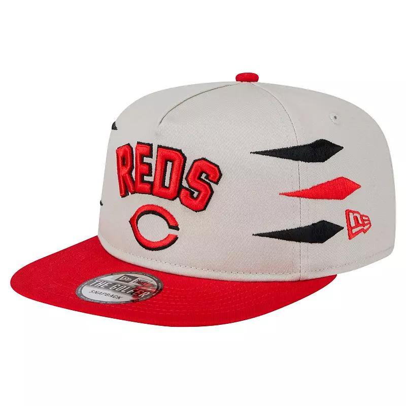 Mens New Era Cream Cincinnati Reds Iron Golfer Snapback Hat Product Image