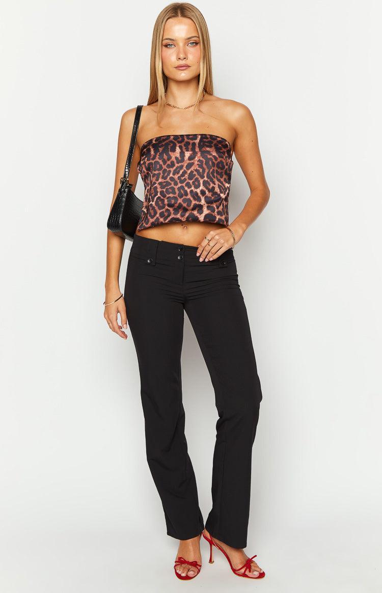 Ibiza Leopard Print Strapless Top Product Image