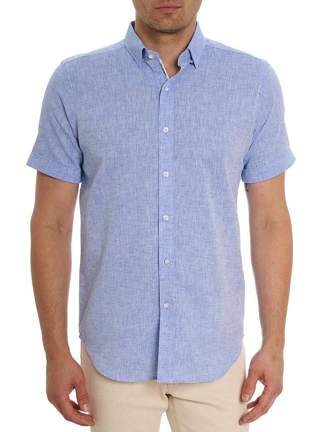 Mens Palmer Linen & Cotton-Blend Shirt Product Image