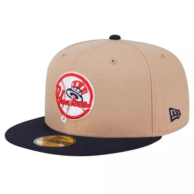 Mens New Era Khaki New York Yankees 59FIFTY Fitted Hat Product Image