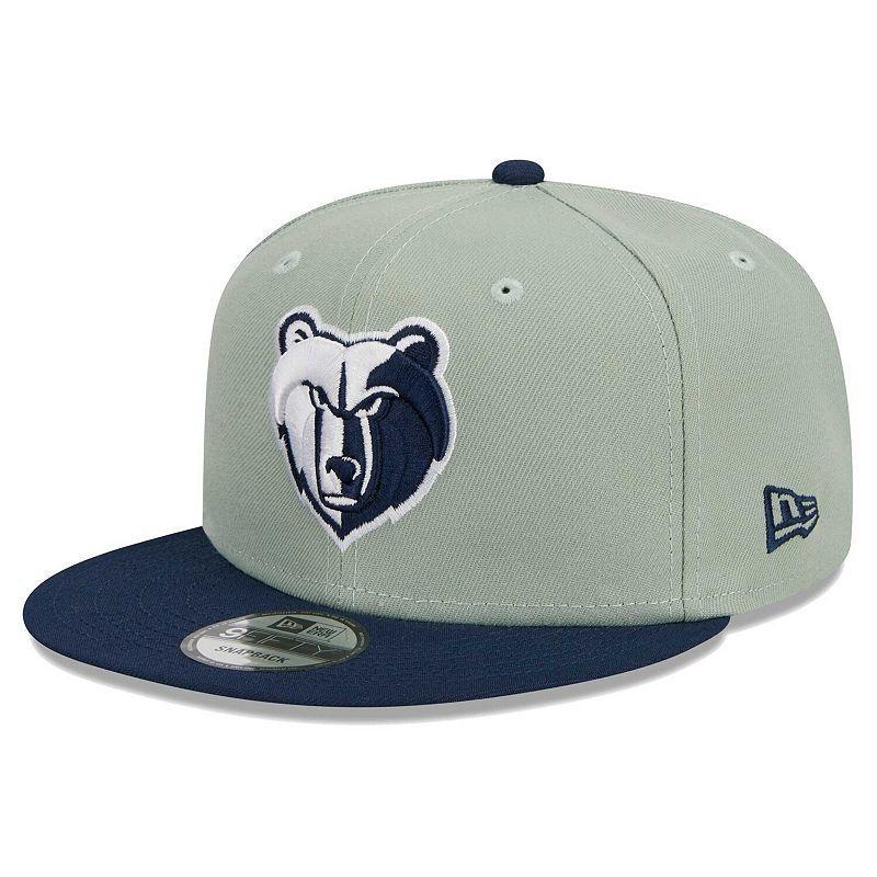 Mens New Era Sage/Navy Memphis Grizzlies Two-Tone Color Pack 9FIFTY Snapback Hat Product Image