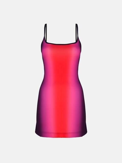 Red, black and fuchsia mini dress Product Image