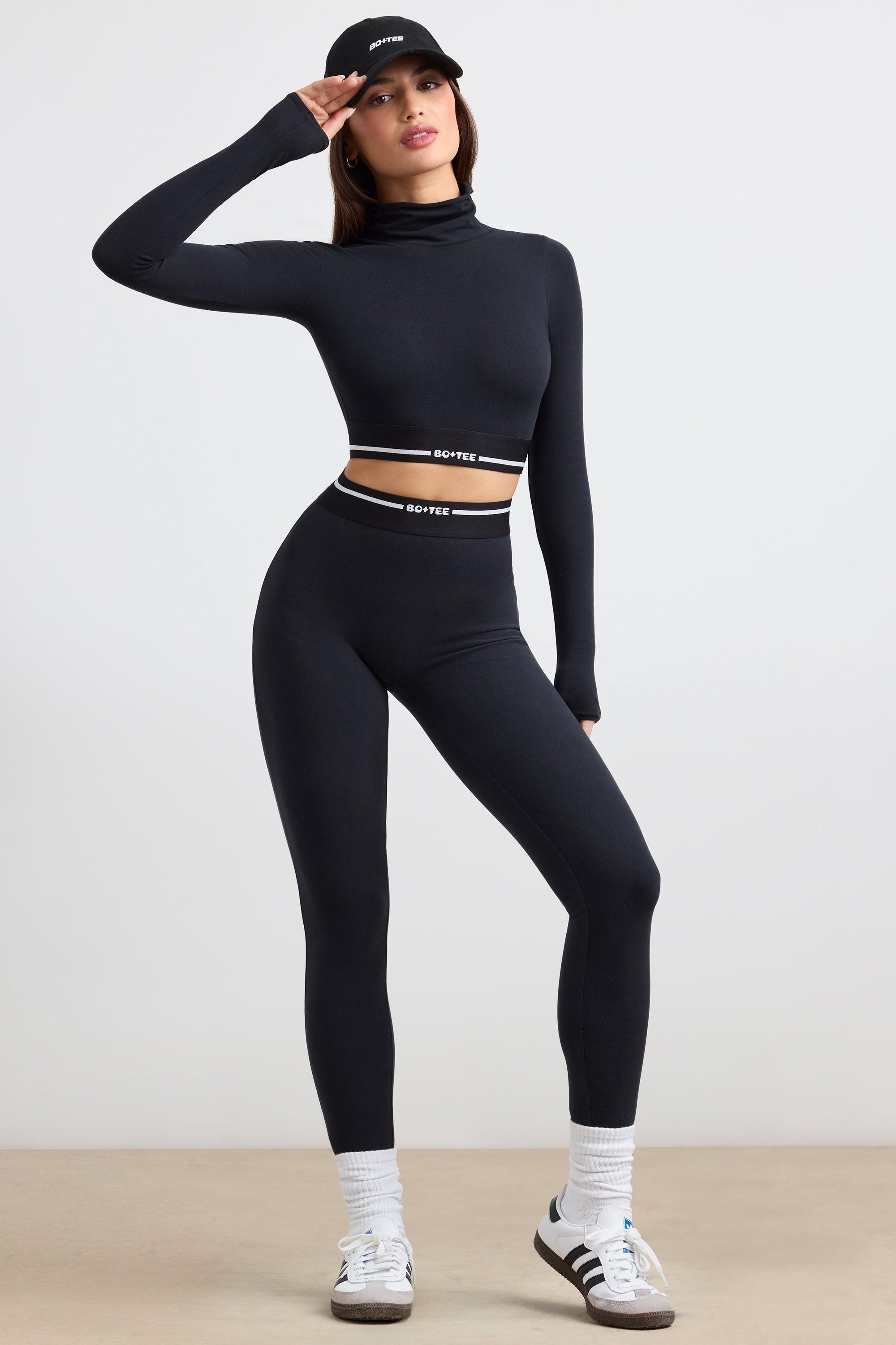 High-Waist Leggings in Black Female Product Image