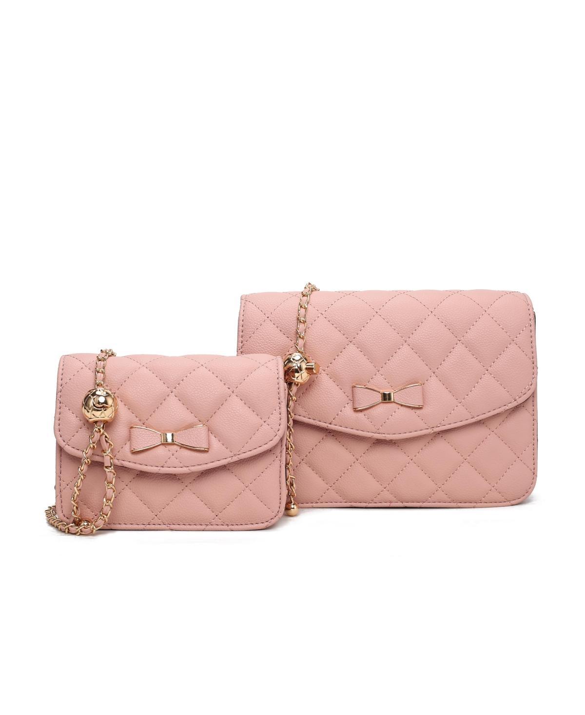 Mkf Collection Blossom Quilted Women s Shoulder Bag with a Mini Bag set by Mia K Product Image